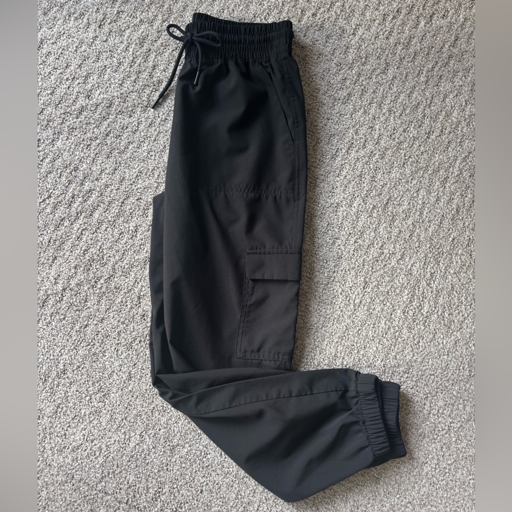Black Cargo Jogger Pants